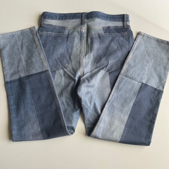 Rag & Bone Nina Miramar patchwork Straight-leg Jeans NWOT - Picture 6 of 9